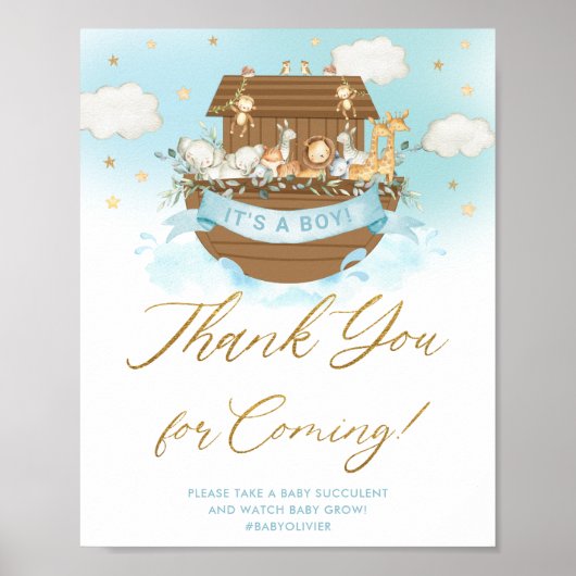 Chic Noah's Ark Blue Boy Danke, dass du gekommen b Poster (Vorne)