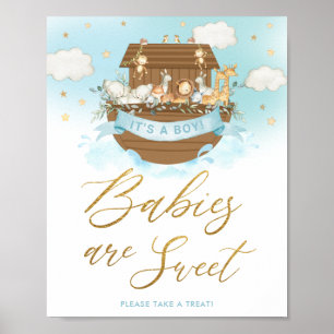 Chic Noahs Ark Boy Babies sind süße Leckerei-Zeich Poster