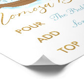 Chic Noah's Ark Boy Momosa Bar Decor Tabletop-Zeic Poster (Ecke)