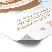 Chic Noah's Ark Girl Dusche Winzer Windelwanne Poster (Ecke)