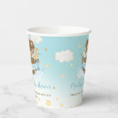 Chic Noahs Ark Niedlicher Tiere Blue Boy Baby Show Pappbecher (Links)