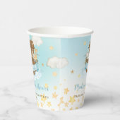 Chic Noahs Ark Niedlicher Tiere Blue Boy Baby Show Pappbecher (Rechts)