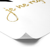 Chic Non Je Ne Regrette Rien Quote Black & Gold Poster (Ecke)