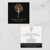 Chic Notary Loan Signing Agent Content Writer Copy Quadratische Visitenkarte (Vorne/Hinten)
