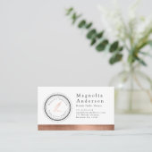 Chic Notary Loan Signing Briefmarke Rose Gold Foil Visitenkarte (Stehend Vorderseite)