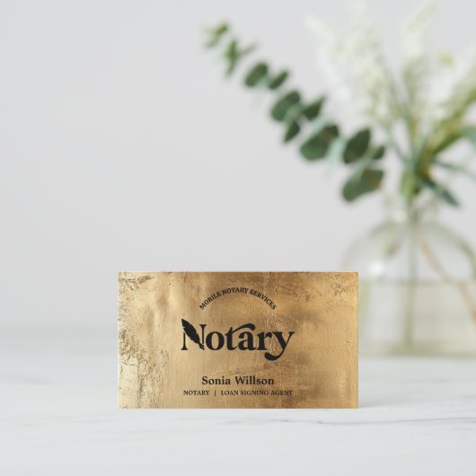 Chic Notary Public Loan Signing Foto QR Code Visitenkarte (Stehend Vorderseite)