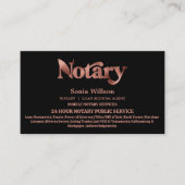 Chic Notary Public Rose Gold Foto QR Code Visitenkarte (Vorderseite)
