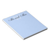 CHIC NOTEPAD_" "Herr und Frau" WHITE/BLUE Notizblock (angewinkelt)