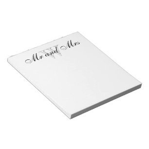 CHIC NOTEPAD_"Mr. and Mrs." WHITE Notizblock