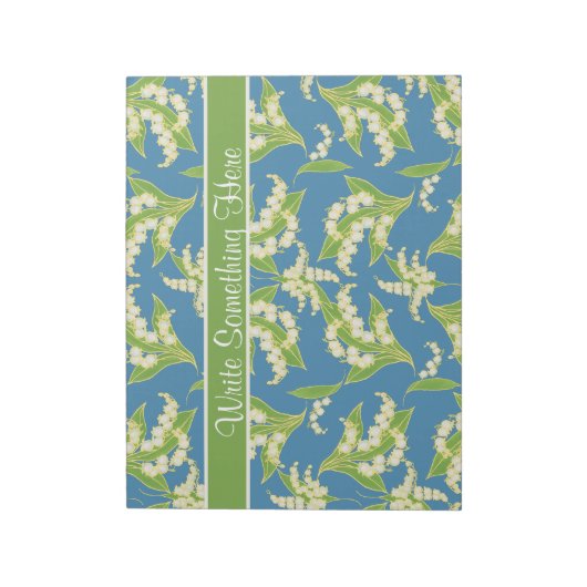 Chic Notepad oder Jotter: Lilies of the Valley, Bl Notizblock (Rotiert)