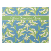 Chic Notepad oder Jotter: Lilies of the Valley, Bl Notizblock (Vorderseite)