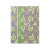 Chic Notepad oder Jotter: Lily of the Valley, Mauv Notizblock (Rotiert)