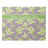 Chic Notepad oder Jotter: Lily of the Valley, Mauv Notizblock (Vorderseite)