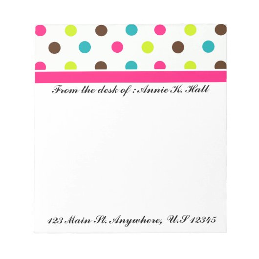 Chic Notepad von der Frisky Kitten Notizblock (Vorderseite)