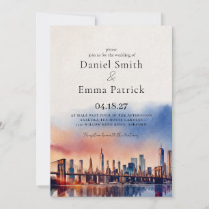Chic NYC Destination Hochzeitseinladung Einladung