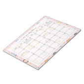 Chic NYC Muster Pink Monthly Name Notizblock (angewinkelt)