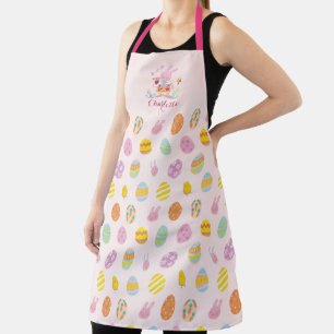 Chic Oaster Pink Bunny Garden Eggen Muster Schürze