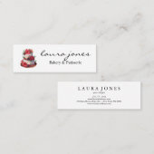 Chic Obstfloral Kuchen Patisserie Cupcake Bäckerei Mini Visitenkarte (Vorne/Hinten)