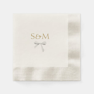 Chic Off White Begrüßung von White Ribbon Serviette