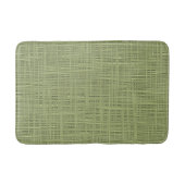 Chic Olive Green Imitats Jute Weave Fabric Muster Badematte (Vorderseite)