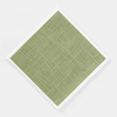 Chic Olive Green Imitats Jute Weave Fabric Muster Serviette (Ecke)