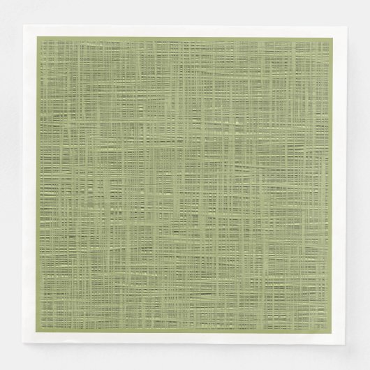 Chic Olive Green Imitats Jute Weave Fabric Muster Serviette (Vorderseite)