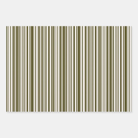 Chic Olive Green Tinsel und Confetti Muster Geschenkpapier Set (Vorderseite 2)