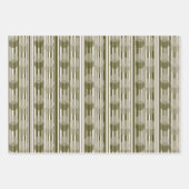 Chic Olive Green Tinsel und Confetti Muster Geschenkpapier Set (Vorderseite)