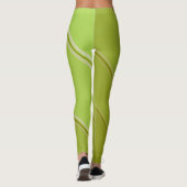 Chic Olive unter Blassgrün Banded Print Leggings (Rückseite)