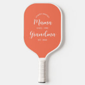 Chic Oma Etablierte Skript-Typografie Pickleball Schläger (Rückseite)