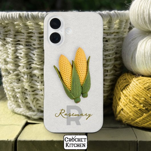 Chic Oma's Garden Modern Crochet Corn Name Case-Mate iPhone Hülle
