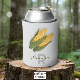 Chic Oma's Garden Modern Crochet Corn Name Dosenkühler