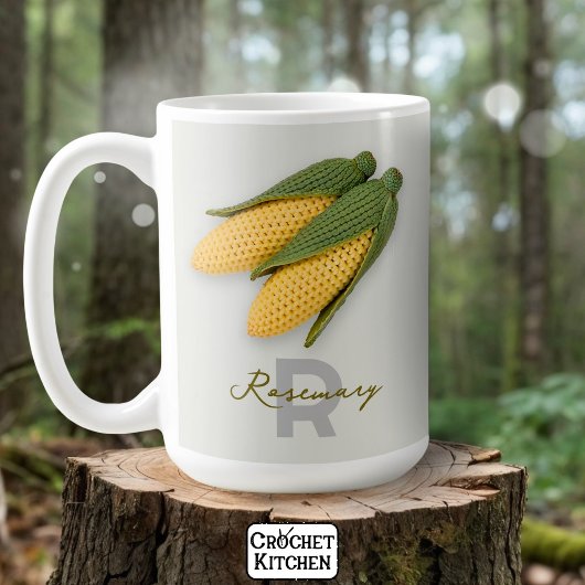 Chic Oma's Garden Modern Crochet Corn Name Kaffeetasse