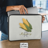 Chic Oma's Garden Modern Crochet Corn Name Laptopschutzhülle