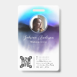 Chic Ombre Abstraktes Script-Foto-Logo Ausweis