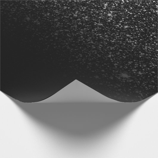 Chic Ombre Black Glitzer Geschenkpapier (Ecke)