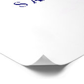 Chic Ombre Blue Iris Blumenzwiebeln Poster (Ecke)