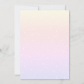 Chic Ombre Bow Gold Cross Baptism Einladung (Rückseite)