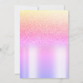 Chic Ombre Glitzer Diamonds Abschluss Einladung (Rückseite)