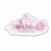 Chic Ombre Pink und Lila Wasserfarben Square Stick Aufkleber (Vorderseite)