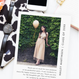 Chic One Foto Dankeschön Message Abschluss Postkarte