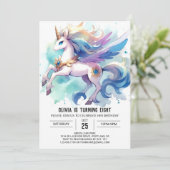 Chic Online Horse Geburtstag Einladung (Stehend Vorderseite)