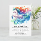 Chic Online Horse Geburtstag Einladung (Stehend Vorderseite)