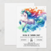 Chic Online Horse Geburtstag Einladung (Vorne/Hinten)