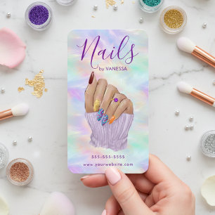 Chic Opal Maniküre-Künstlerin Stylishes Nagelstudi Visitenkarte