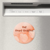 Chic Orange Abstrakt Hearts Magnet (In Situ (Geschirrspüler))