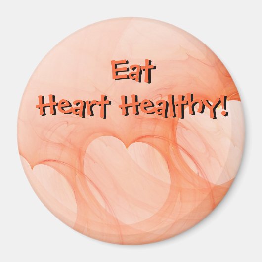 Chic Orange Abstrakt Hearts Magnet (Vorne)