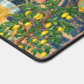 Chic orange blau türkis sizilianisch Zitruskollage Schreibtischunterlage (Ecke)