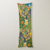 Chic orange blau türkis sizilianisch Zitruskollage Seitenschläferkissen (Rückseite (Vertikal))