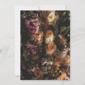 Chic orange Blumen Einladung (Rückseite)